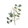 RAMA ARTIFICIAL HOJAS Y BERRIES BLANCOS 50CM