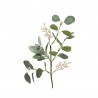 RAMA ARTIFICIAL HOJAS Y BERRIES BLANCOS 50CM