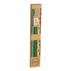 PAPEL DE REGALO VERDE MIX H70XD3,5CM
