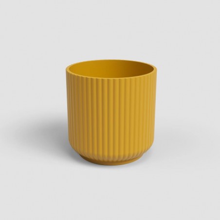 MACETA LUNA AMARILLO D14X H12,60CM,