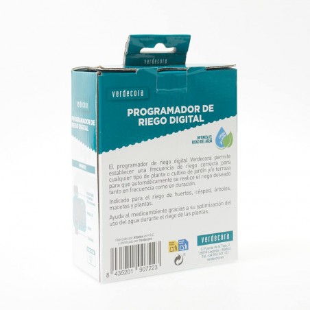 PROGRAMADOR RIEGO DIGITAL FÁCIL USO VERDECORA