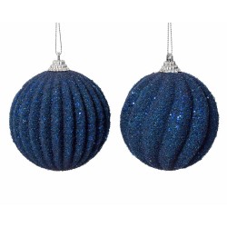 BOLA AZUL GLITTER 8CM