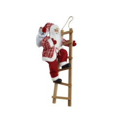 SANTA EN ESCALERA 65CM