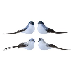 PÁJARO CON NIEVE BRILLO 10CM