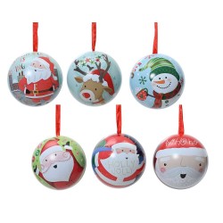 BOLA XMAS 6 DISEÑOS 8CM
