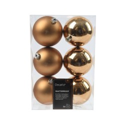 SET 6 BOLAS 8CM MARRÓN