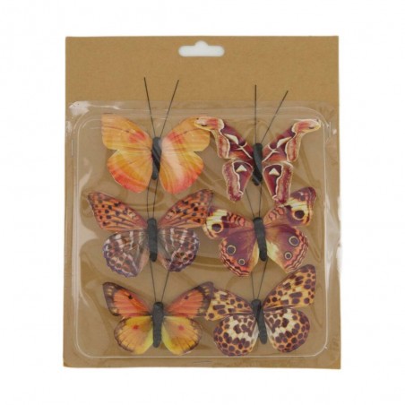 SET X 6 MARIPOSAS CLIP