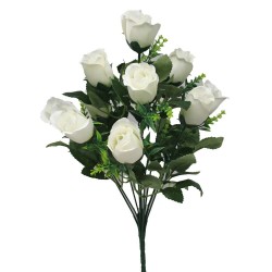 RAMO ARTIFICIAL 10 ROSAS BLANCAS