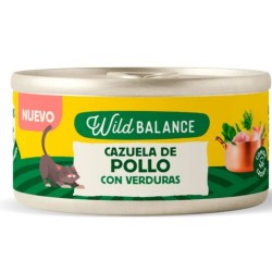 LATA CAZUELA DE POLLO CON VERDURAS PARA GATO 80GR WILDBALANCE