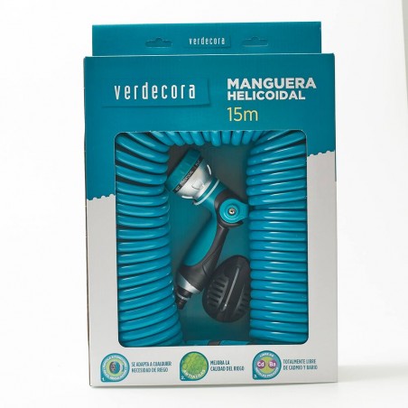 MANGUERA HELICOIDAL 15M CON PISTOLA VERDECORA