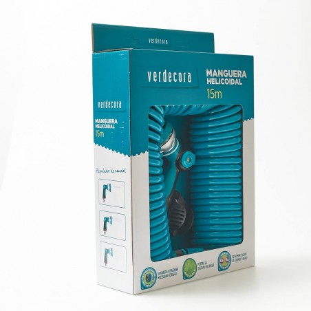 MANGUERA HELICOIDAL 15M CON PISTOLA VERDECORA