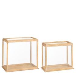 EXPOSITOR MADERA Y CRISTAL