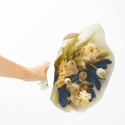 BOUQUET FLOR SECA BLANCO/AZUL