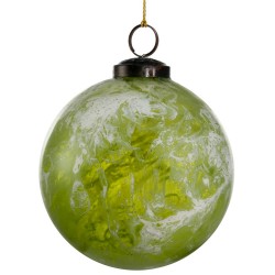 BOLA VERDE-BLANCO JASPEADO 10CM CRISTAL 