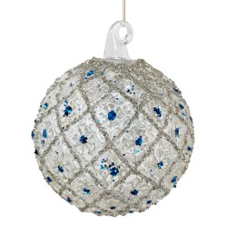 BOLA TRANSPARENTE FLORES 10CM