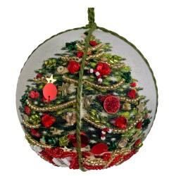 BOLA ALGODÓN ÁRBOL NAVIDAD 9CM