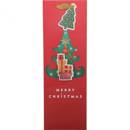 BOLSA REGALO BOTELLA NAVIDAD