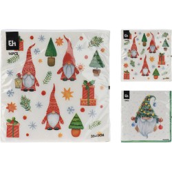 SERVILLETA DUENDES NAVIDEÑOS 33X33CM