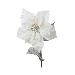 TALLO FLOR DE PASCUA ARTIFICIAL BLANCA
