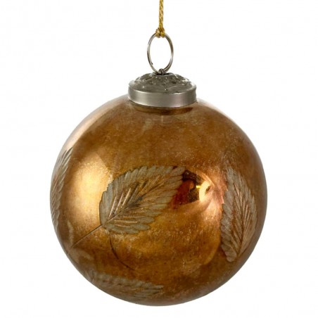 BOLA HOJAS ORO 10CM