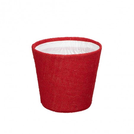 MACETERO YUTE CALM 15X14CM ROJO