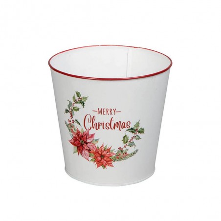 MACETERO METAL GRAND 16X15CM BLANCO