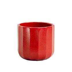 MACETERO SITA GEOMETRIC 10X10CM ROJO