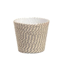 MACETERO YUTE FOST 10X10CM GRIS/NATURAL