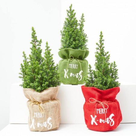 MINI ABETO FELIZ NAVIDAD 13CM