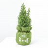 MINI ABETO FELIZ NAVIDAD 13CM