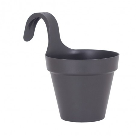 MACETA CAPRI BALCÓN ANTRACITA 20CM