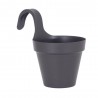 MACETA CAPRI BALCÓN ANTRACITA 20CM