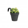 MACETA CAPRI BALCÓN ANTRACITA 20CM