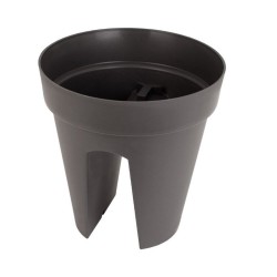 MACETA CAPRI BALCÓN ANTRACITA 30CM