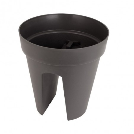 MACETA CAPRI BALCÓN ANTRACITA 30CM