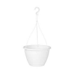 MACETA ALGARVE CON COLGADOR BLANCO