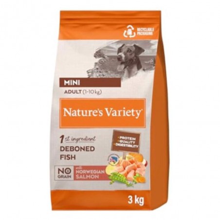 PIENSO PERRO NATURE'S VARIETY MINI SALMÓN 3KG