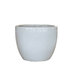 MACETA CAMPANA ORIENT GLAZED BLANCO