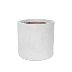 MACETA CILINDRO ORIENT GLAZED BLANCO
