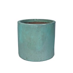 MACETA CILINDRO ORIENT GLAZED ESMERALDA