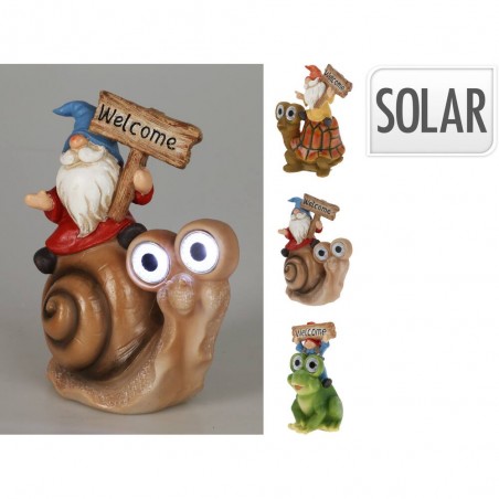 ENANO CARACOL SOLAR 13X7.4X15CM