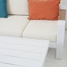 CONJUNTO CORNER BAKU ALUMINIO BLANCO 3 PIEZAS CON MESA ELEVABLE