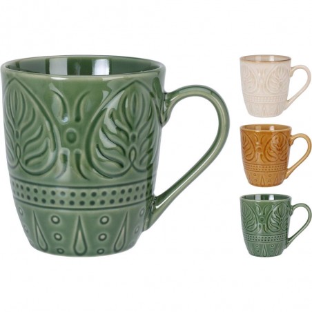 TAZA STONEWARE 390ML 3ASS COLOR