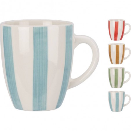 TAZA 340ML RAYAS STONE