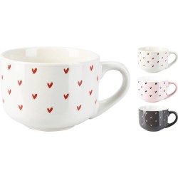 TAZA CORAZONES 450ML