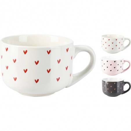 TAZA CORAZONES 450ML