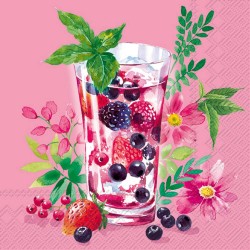 SERVILLETAS COCKTAIL ROSA 