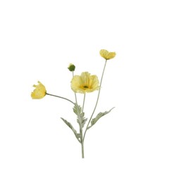 AMAPOLA ARTIFICIAL AMARILLA 63CM TALLO