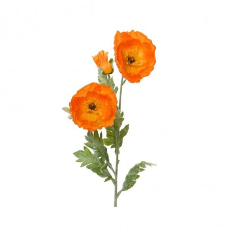 AMAPOLA ARTIFICIAL NARANJA 106CM TALLO
