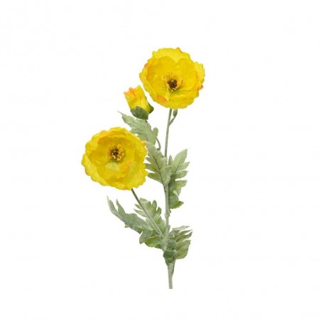 AMAPOLA ARTIFICIAL AMARILLA 106CM TALLO